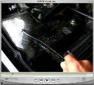 自動車ボディーのFRP補強/ラリー車の改造-エポキシFRPの接着積層をエンジン房内とタイヤハウスの両面から補強・剛性アップ向上を目的とした施工実施事例の写真画像と動画/FRP検査を打検査